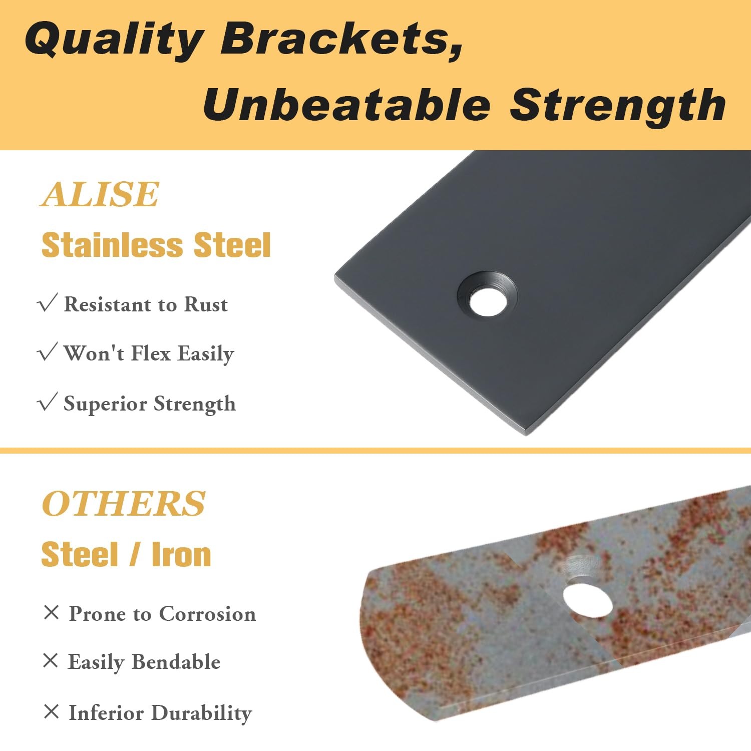 Floating Shelf Brackets Heavy Duty L-Shaped Wall Brackets - Black Angle Corne...