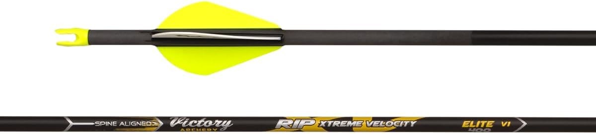 Victory Archery RIP XV .204" 400 Spine Arrow Vane Fletched 6Pk Elite .001