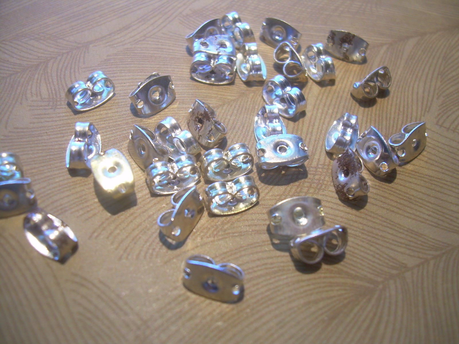 10 pc .925 Silver Plated Butterfly Clip Earring Backs Stoppers Replacement Studs