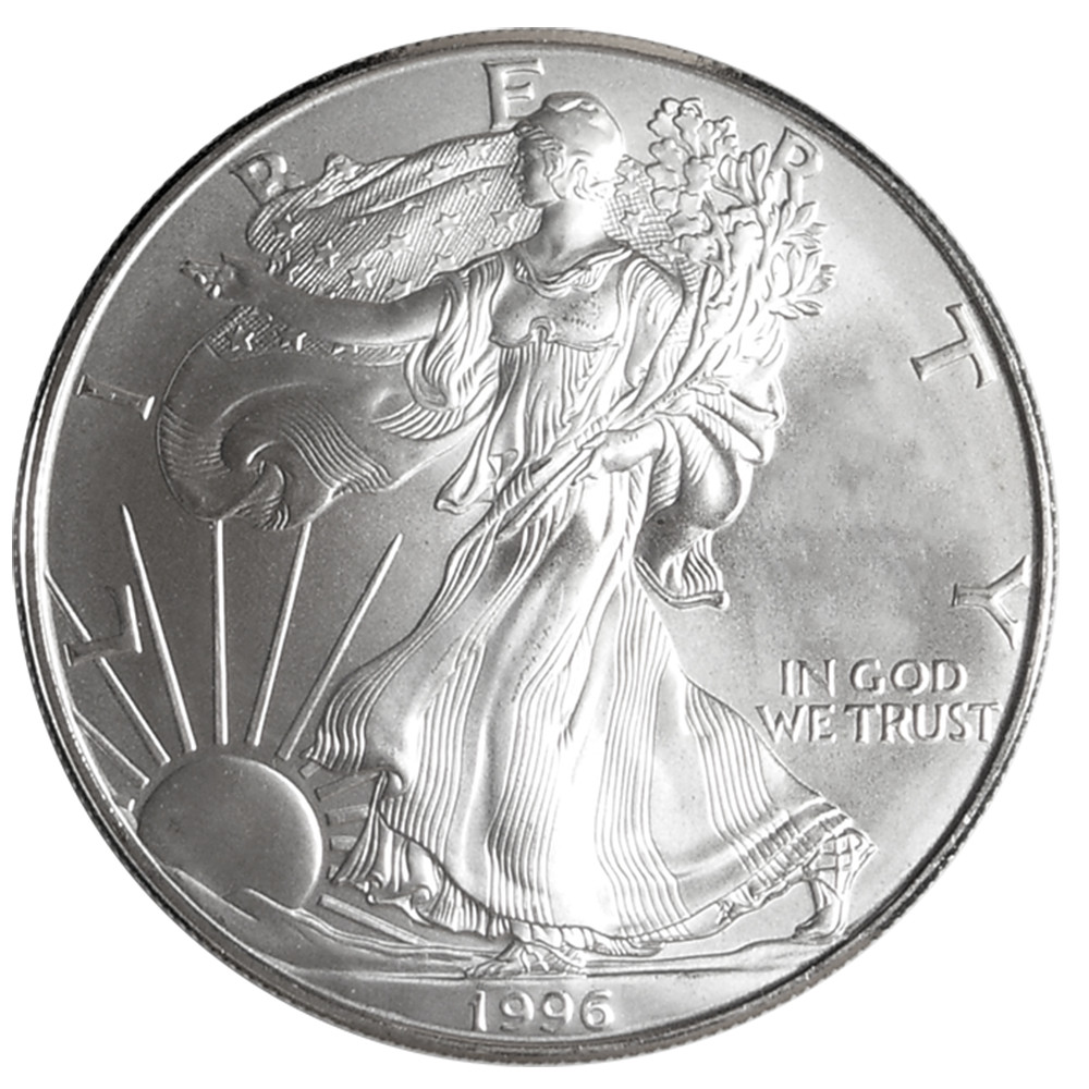 1996 $1 American Silver Eagle 1 oz Brilliant Uncirculated