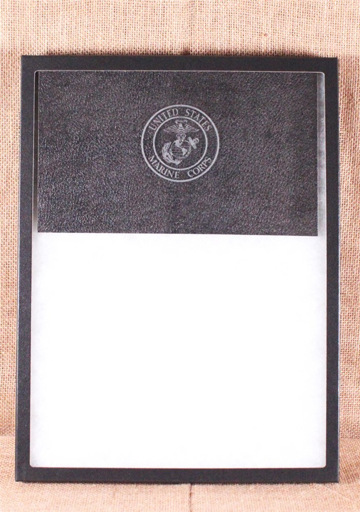 Collector's Display Case: 12 x 16 x 3/4" (Riker Type) - Marine Corps Edition