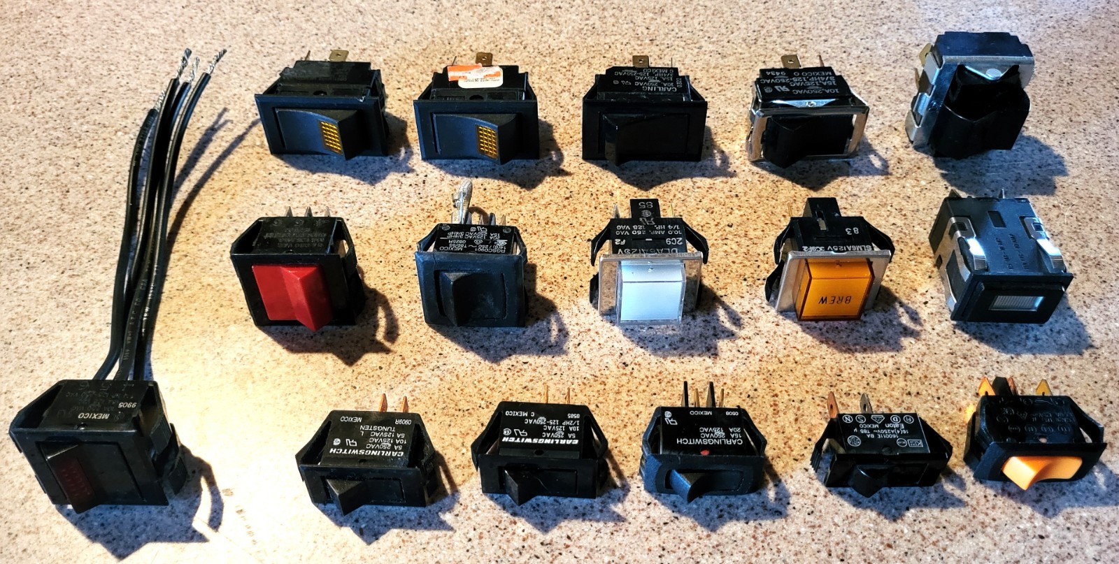Commercial Cooking Equipment Switch Lot/16 Rocker Momentary Pushbutton Lighted
