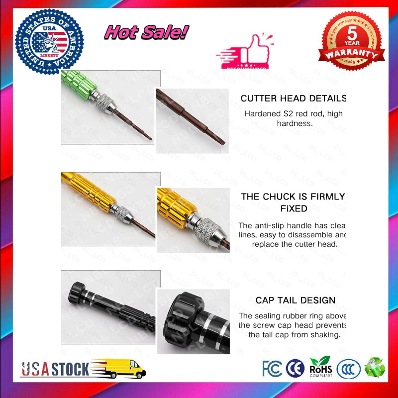 6 in 1 Torx Screwdriver For Watch iPhone Tool Micro Screw Cellphone Repair Set
