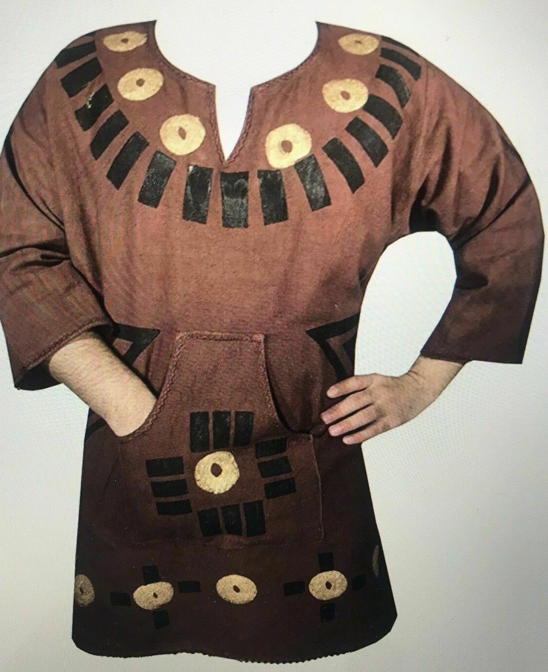 Men women Mud cloth Vintage dashiki Shirt African Blouse Organic Cotton One Size