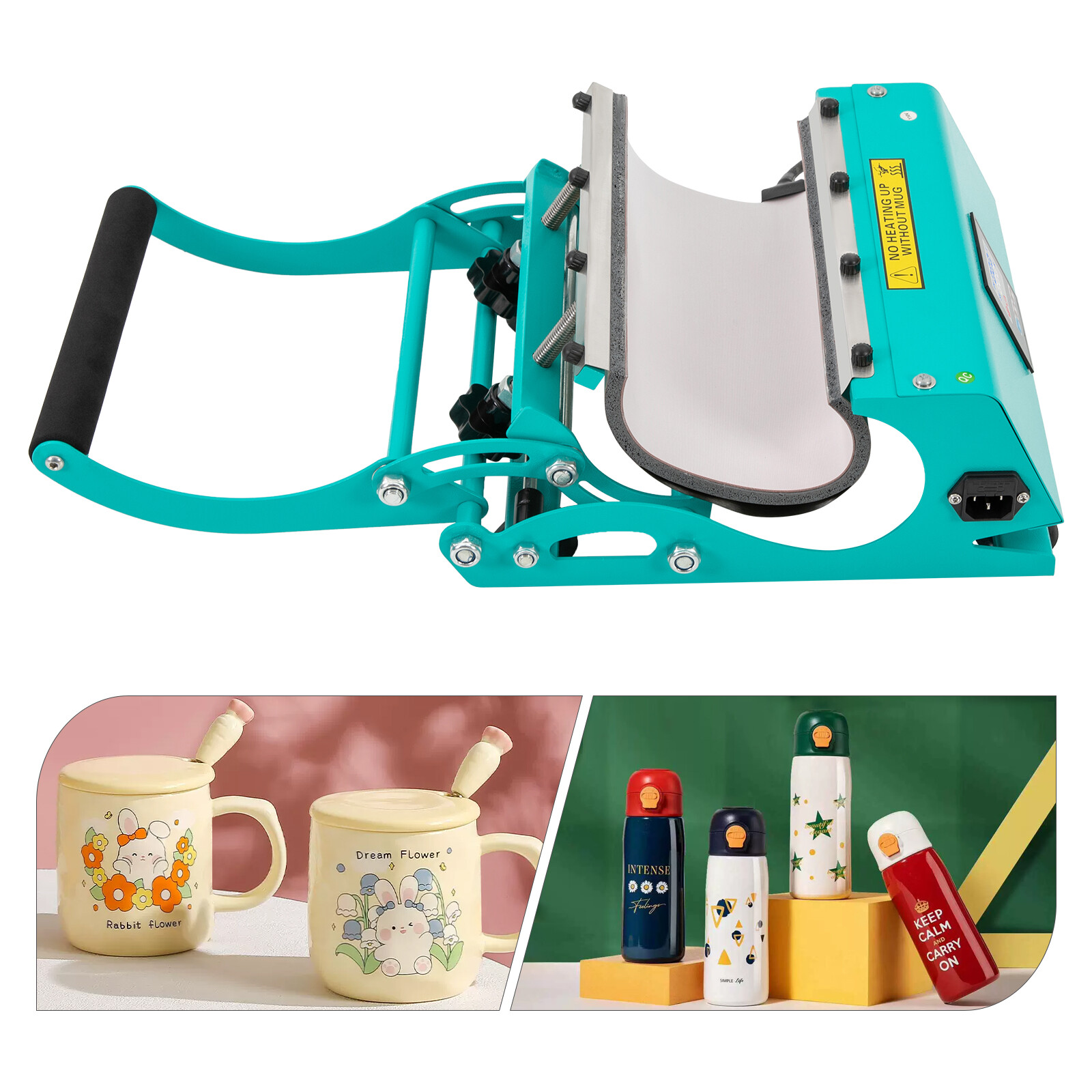 30OZ Blue Tumbler Heat Press Machine, Mug & Tumbler Heat Press Straight Tumble