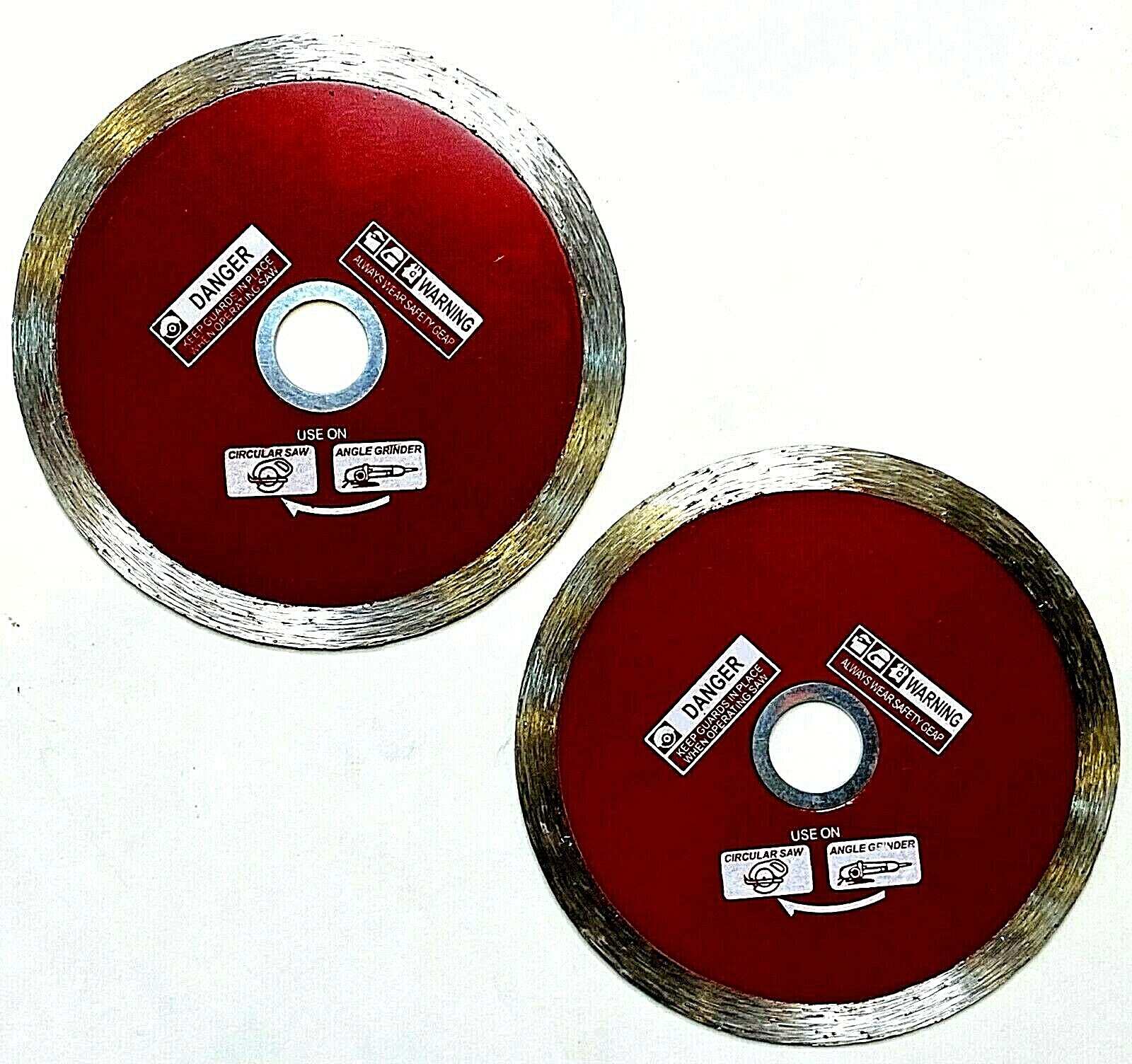 2pk 4” Continuous Rim Cutting Diamond Tile Blade Marble Granite Stone Porcelain