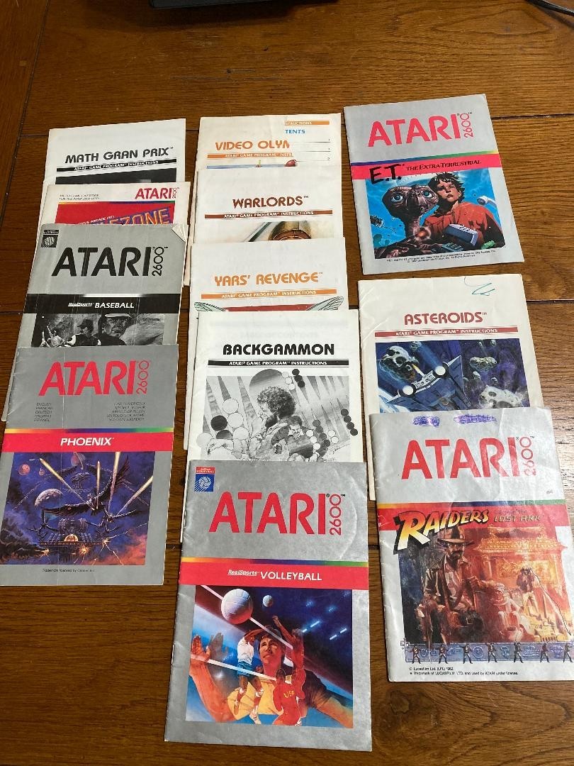 Lot 12 Atari 2600 Sears Tele-Games Manuals ASTEROIDS - E T Catalog