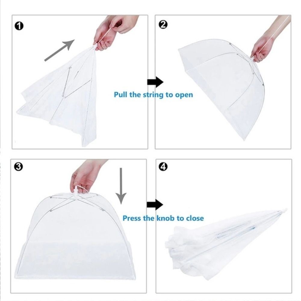 Breathable Dining Table Mesh Cover Foldable Vegetable Cover Umbrella
