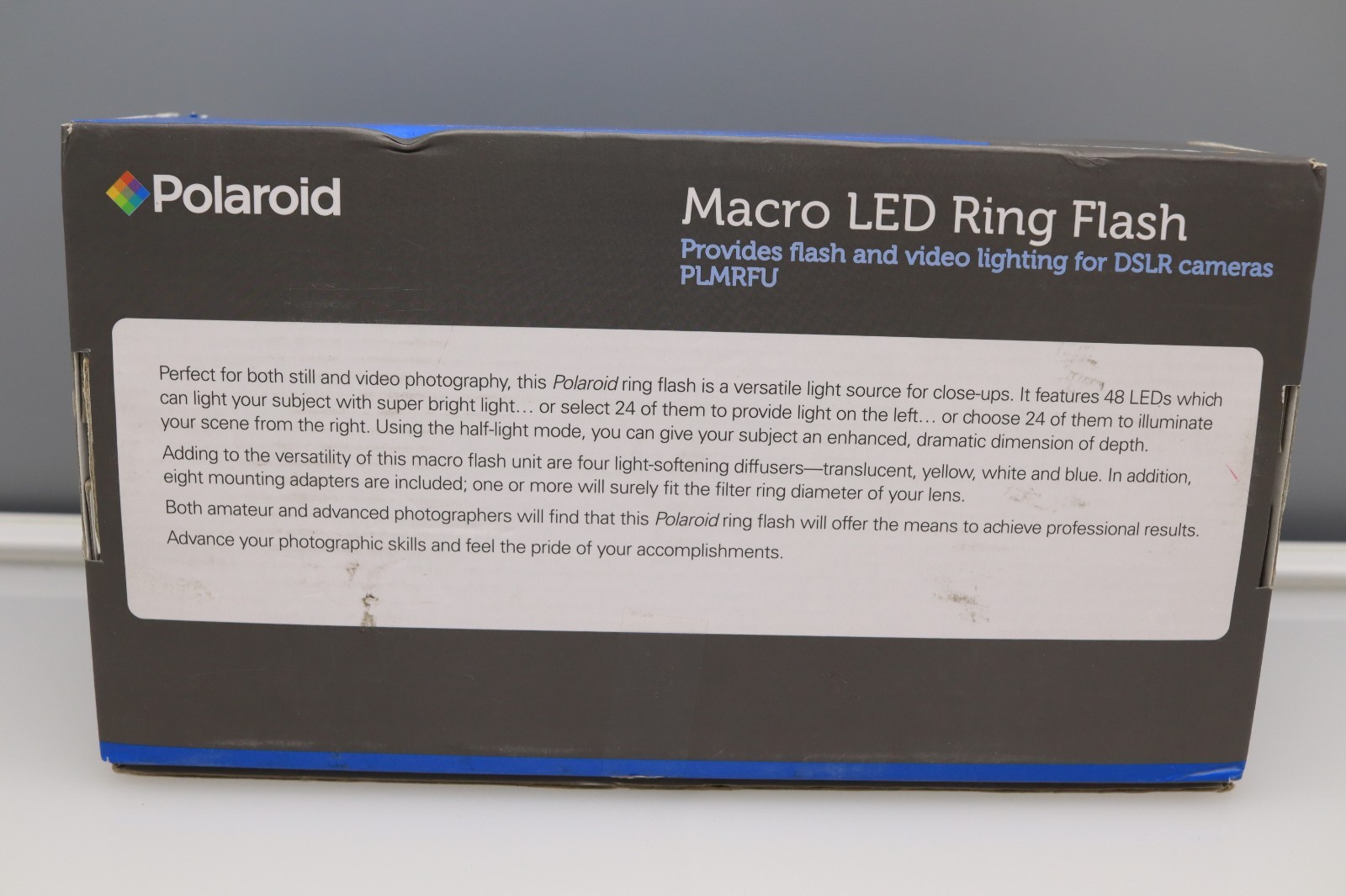 POLAROID Macro LED Ring Flash TESTED AND WORKS! WITH FLASH FILTERS, ADAPTERS!