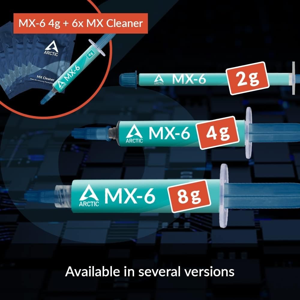 MX-6 Thermal Paste - High Conductivity, Long-Lasting, Non-Conductive Solution
