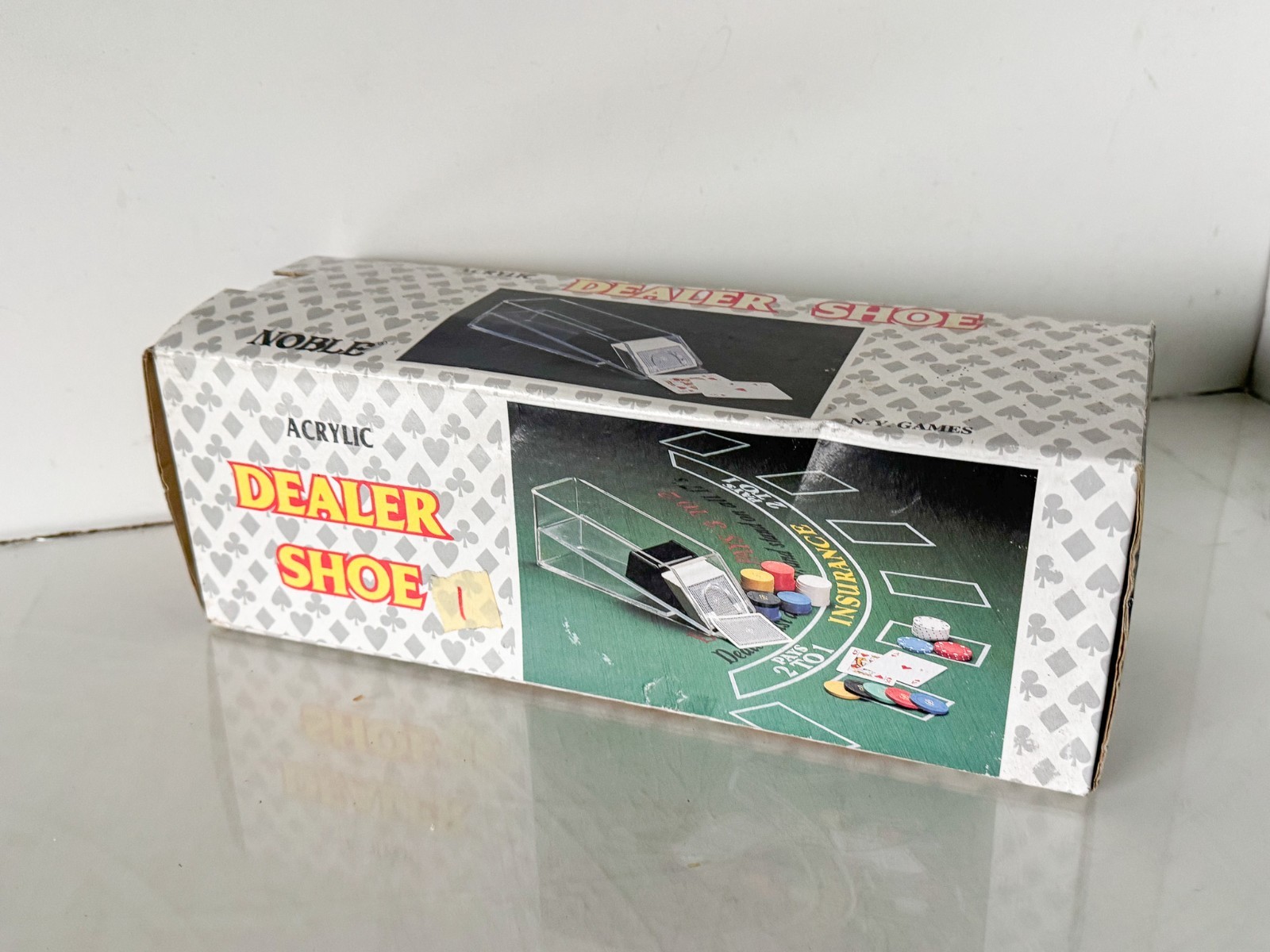 Vintage -NOBLE  Casino Games Acrylic Black Jack Dealers Shoe - NEW  (EL22)