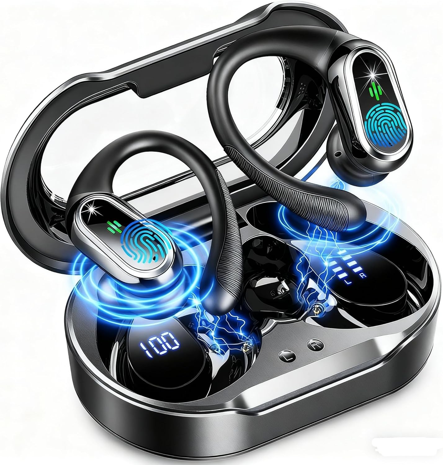 Auriculares Bluetooth 5.4 con Micrófono Cancelación de Ruido IP7 Impermeable