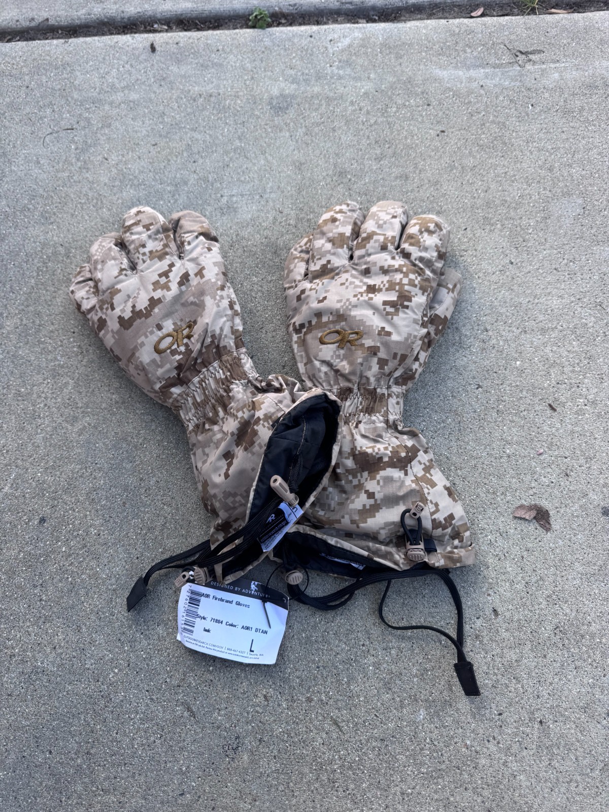 Outdoor Research AOR1 Firebrand Gloves Large w/ Liners