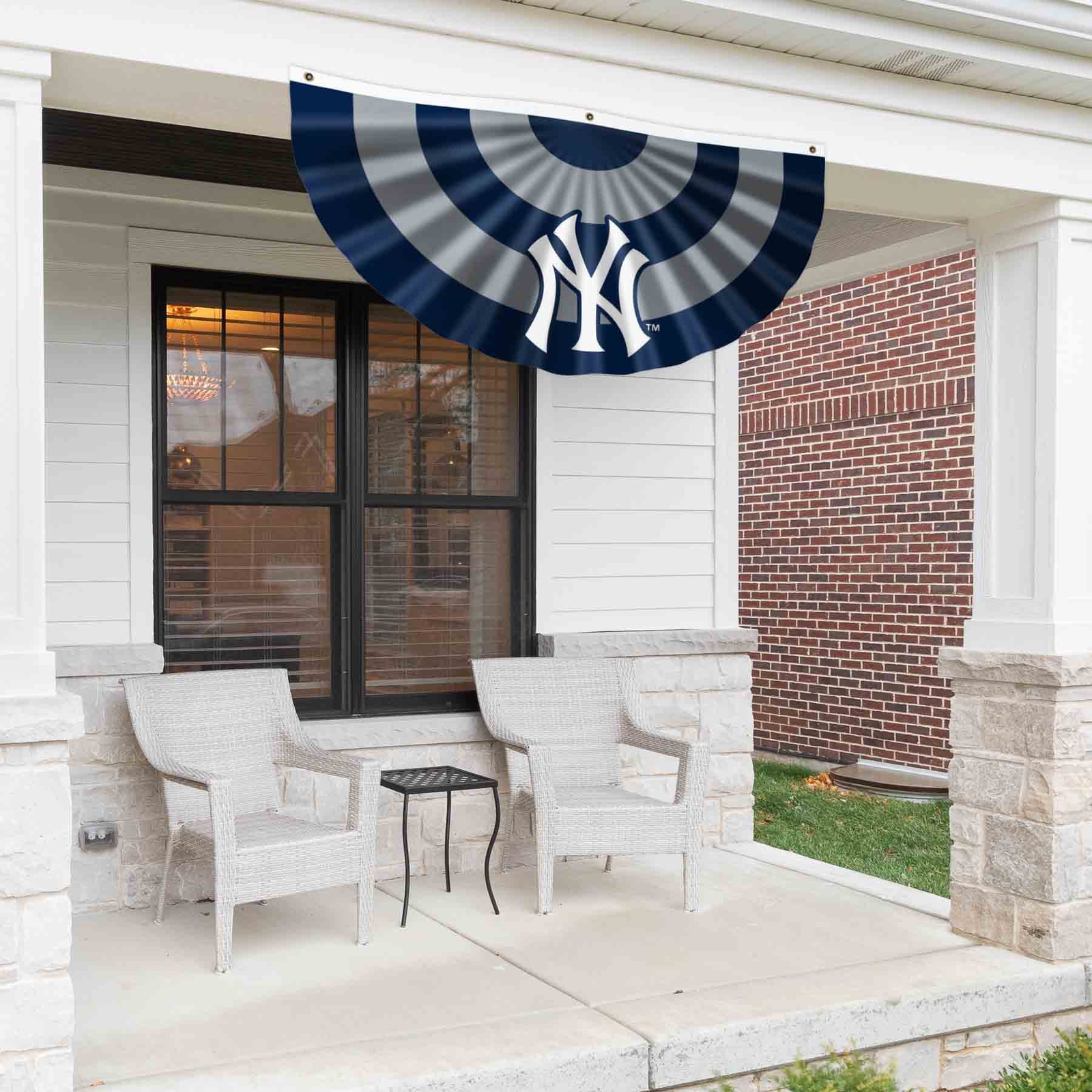 NY Yankees Bunting Pleated Fan Banners