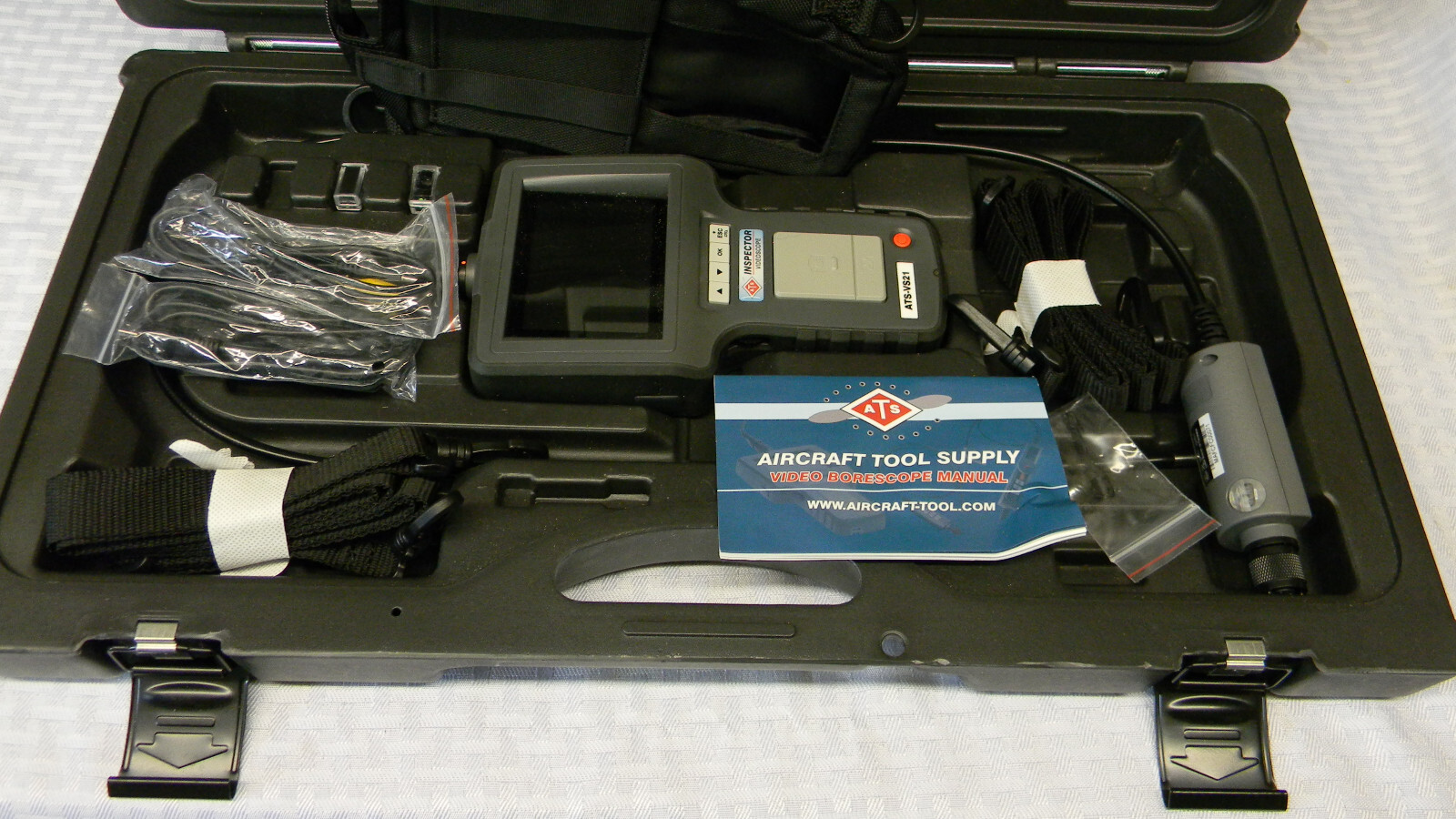 AIRCRAFT TOOL SUPPLY NON-ARTICULATING PROBE FLEXIBLE BORESCOPE IN CASE #ATS-VS21