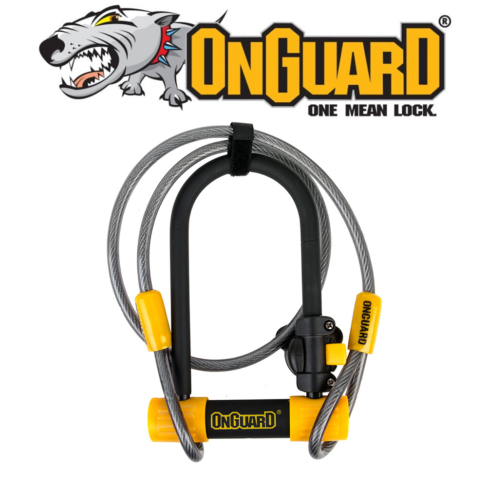 OnGuard Bulldog DT 8015M Medium Bike U-Lock +Cable Motorcycle/Versatile Security