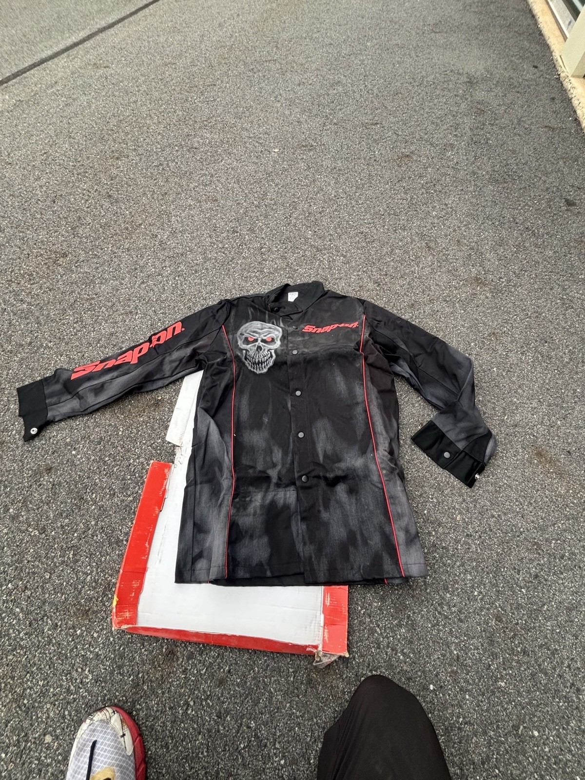 Snap On Tools NEW WELDJACKETXL Skull Welding Jacket Black with Skull XTRA LARGE