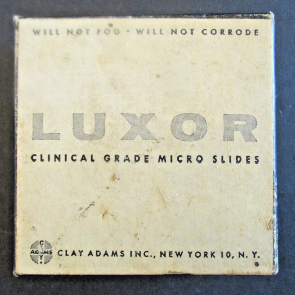VTG Luxor Clinical Grade Micro Slides Clay Adams New York Approx. 64 Slides Ad