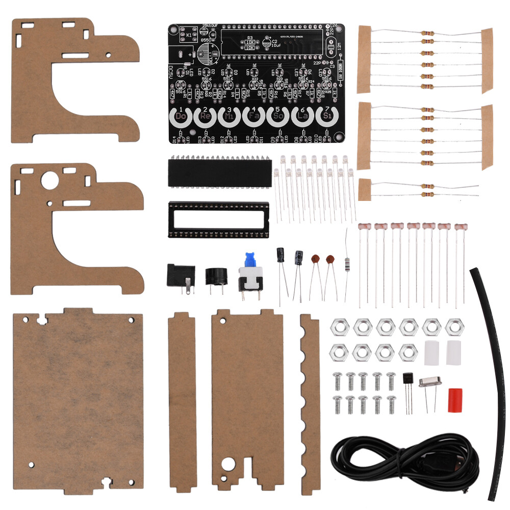 51 Microcontroller Stringless Optoelectronic Piano DIY Keyless Qin Welding Kits
