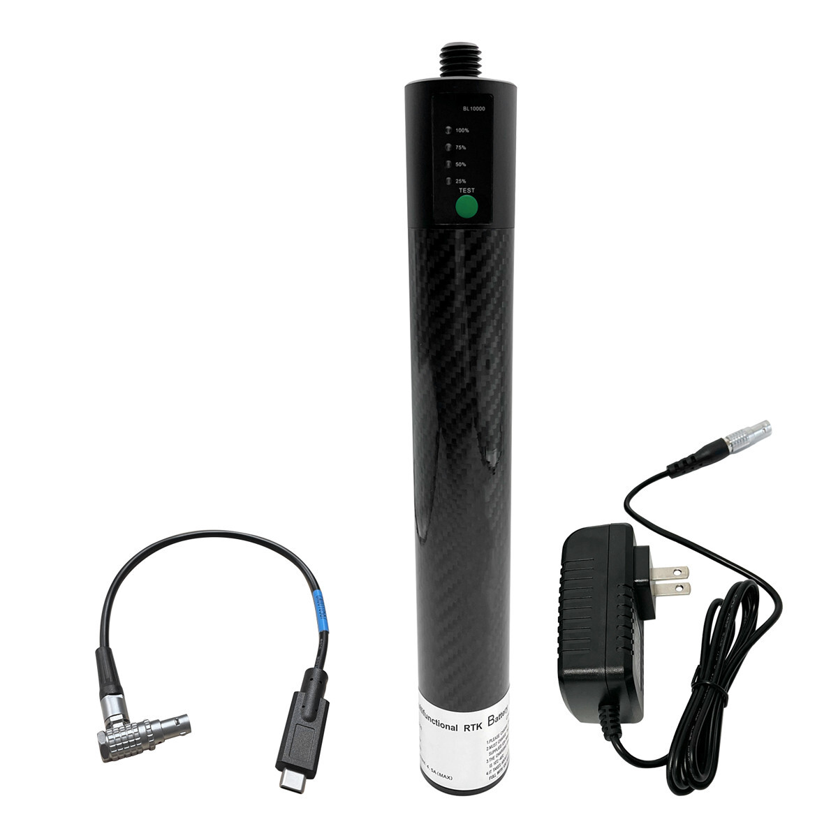 12V 10000mAh External GPS Pole Battery W/ TYPE-C Interface For TOPCON GPS RTK