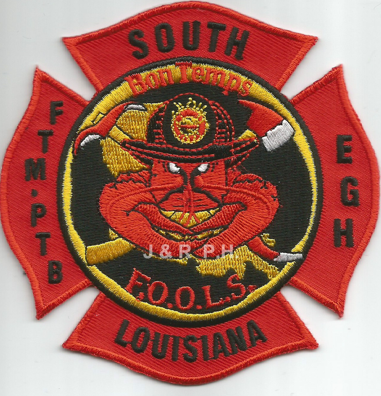 South Louisiana - F.O.O.L.S.  "FTM-PTB-EGH", Louisiana (4" x 4" size) fire patch