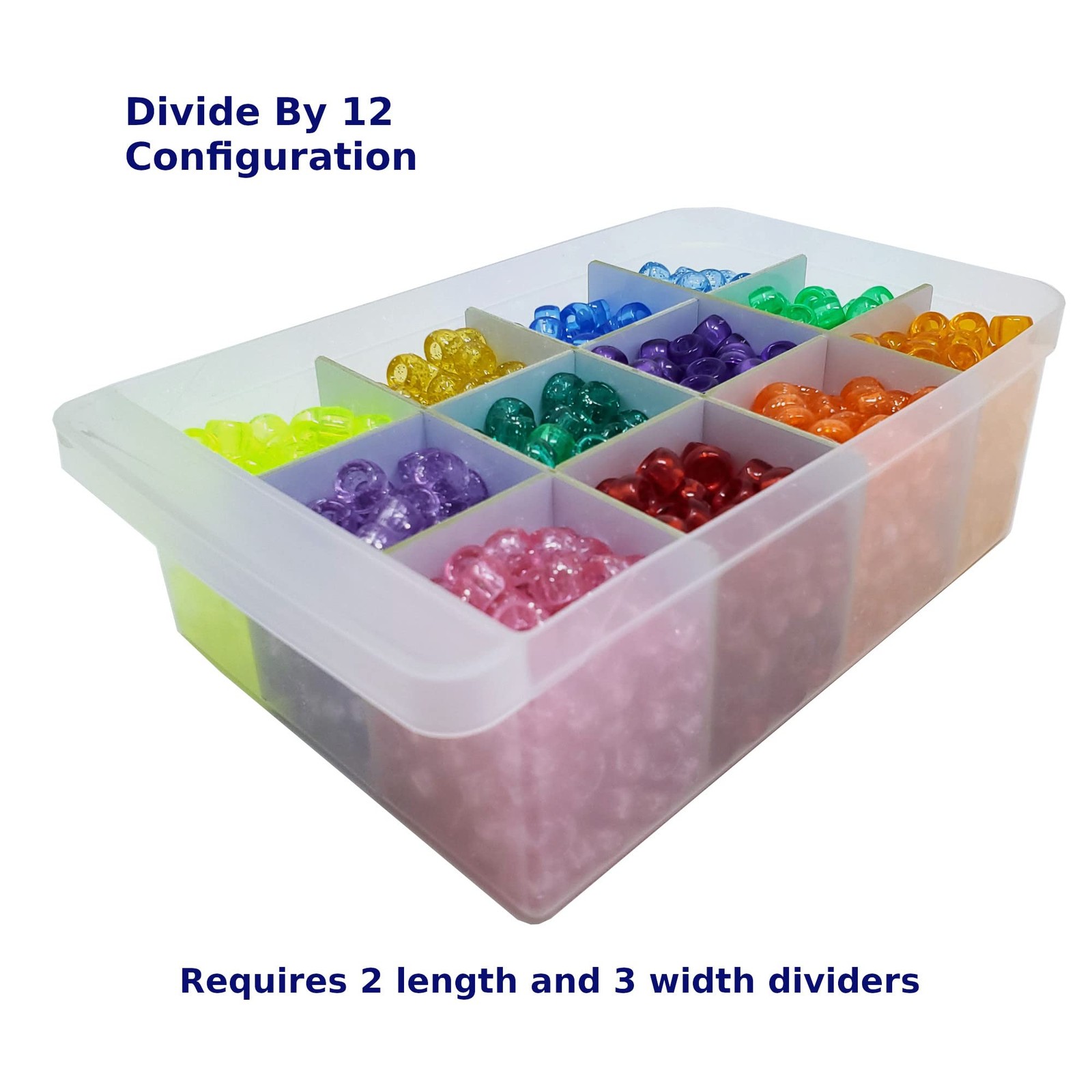 (4 Length + 4 Width Pieces) Large Drawer Configurable Dividers with IRIS USA ...