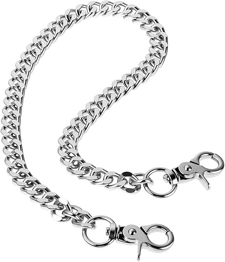 Heavy Duty Punk Wallet Chain 20" Stainless Steel Jean Key Chain for Men Women