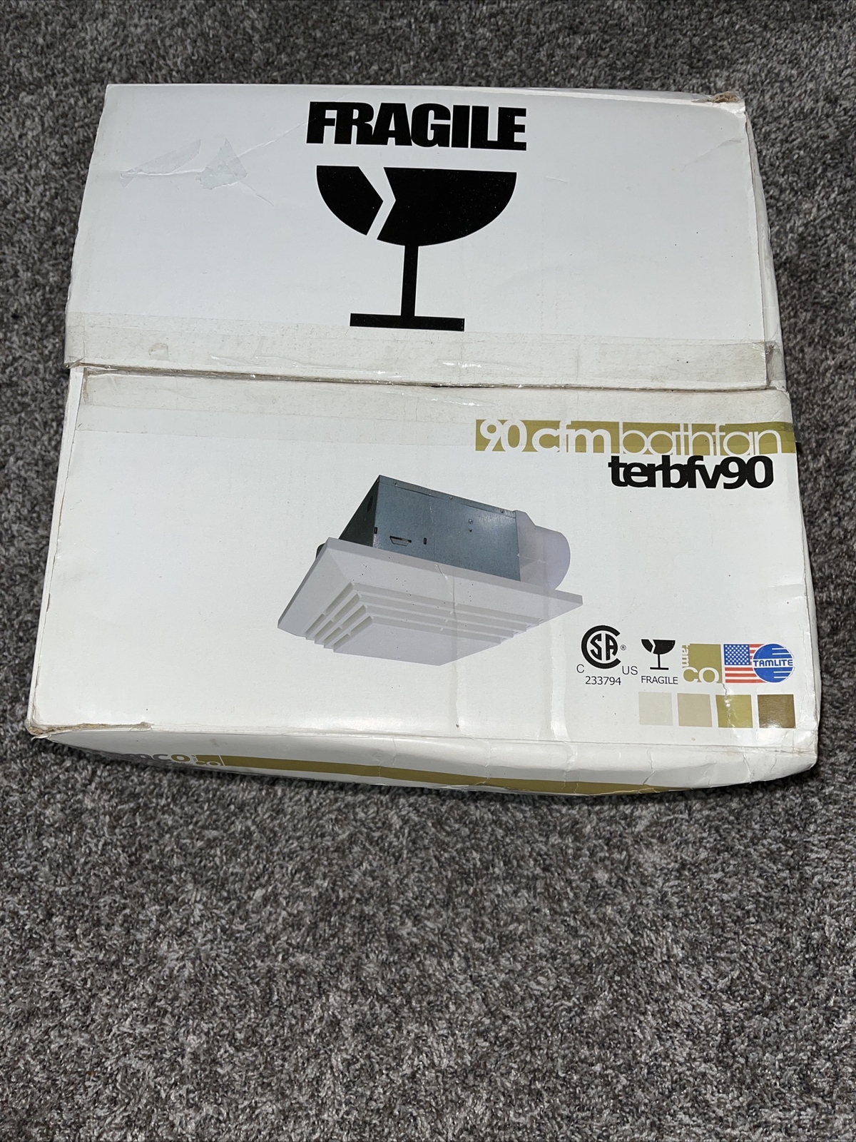 Tamco 90 cfm Bathfan Terbfv90 open box