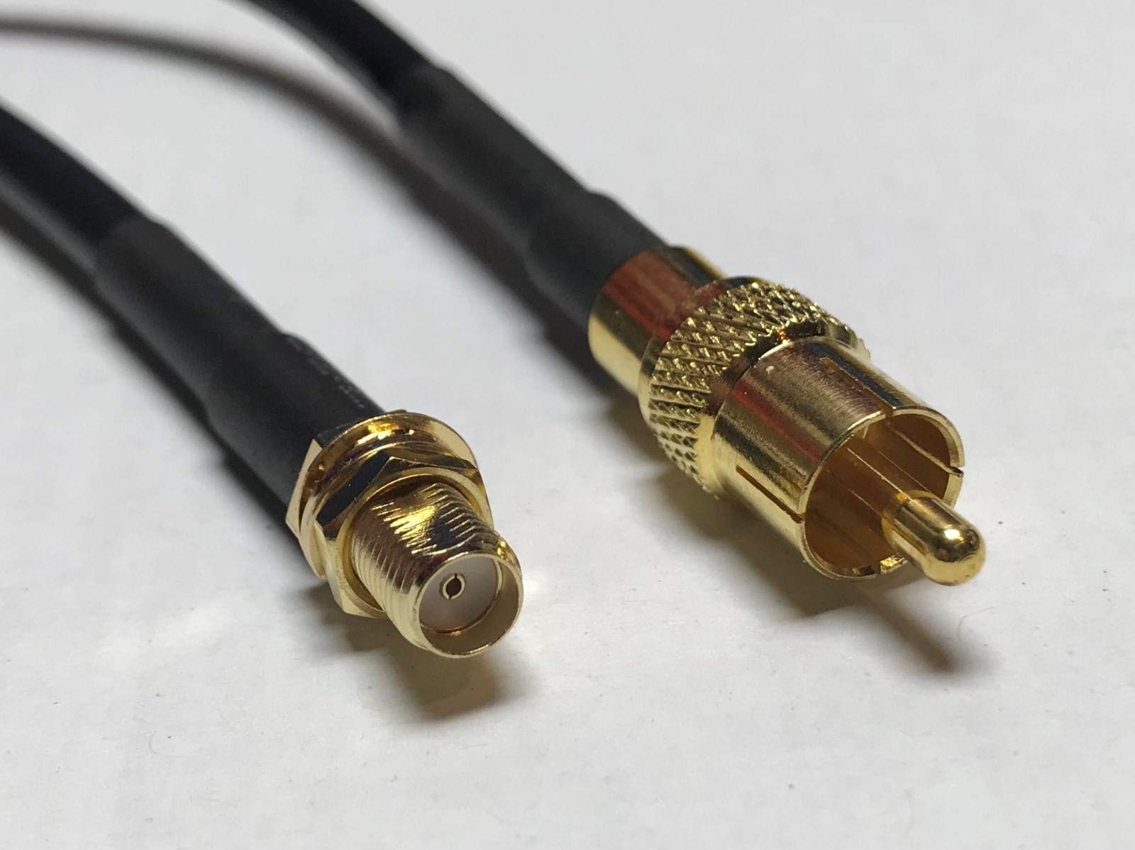 RCA Male to SMA Female Pick Your Length RG58 Coax Cable 50ohm USA High Quality