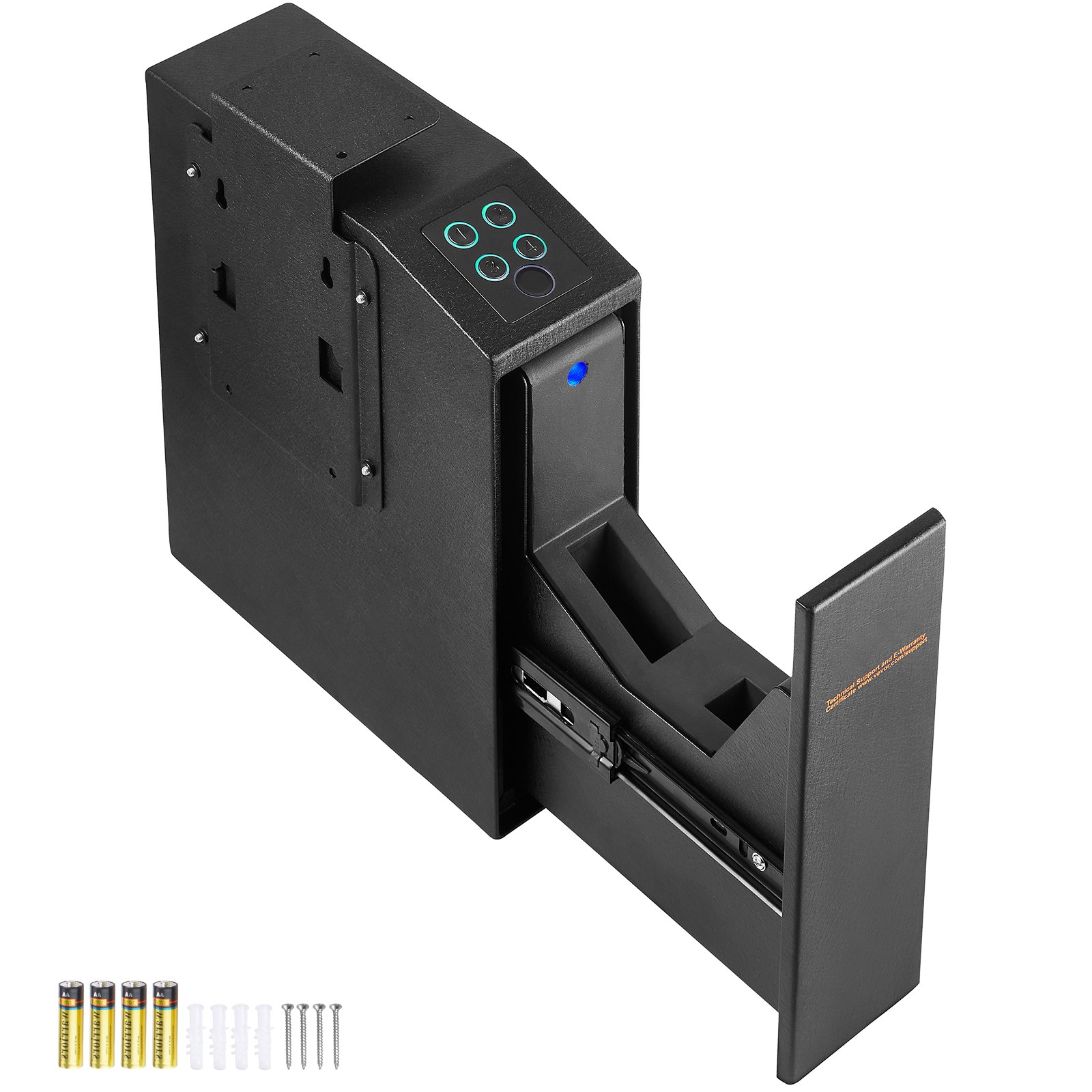 Uimoso Mounted Gun Safe for Pistols Biometric Gun Safe 3 Access Ways 1 Pistol