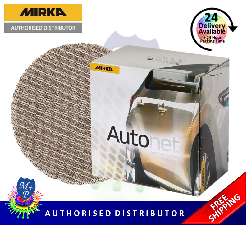 Mirka Autonet 150mm 6" Sanding Mesh Disc P120 10, 25 & 50 Packs Dust Extraction