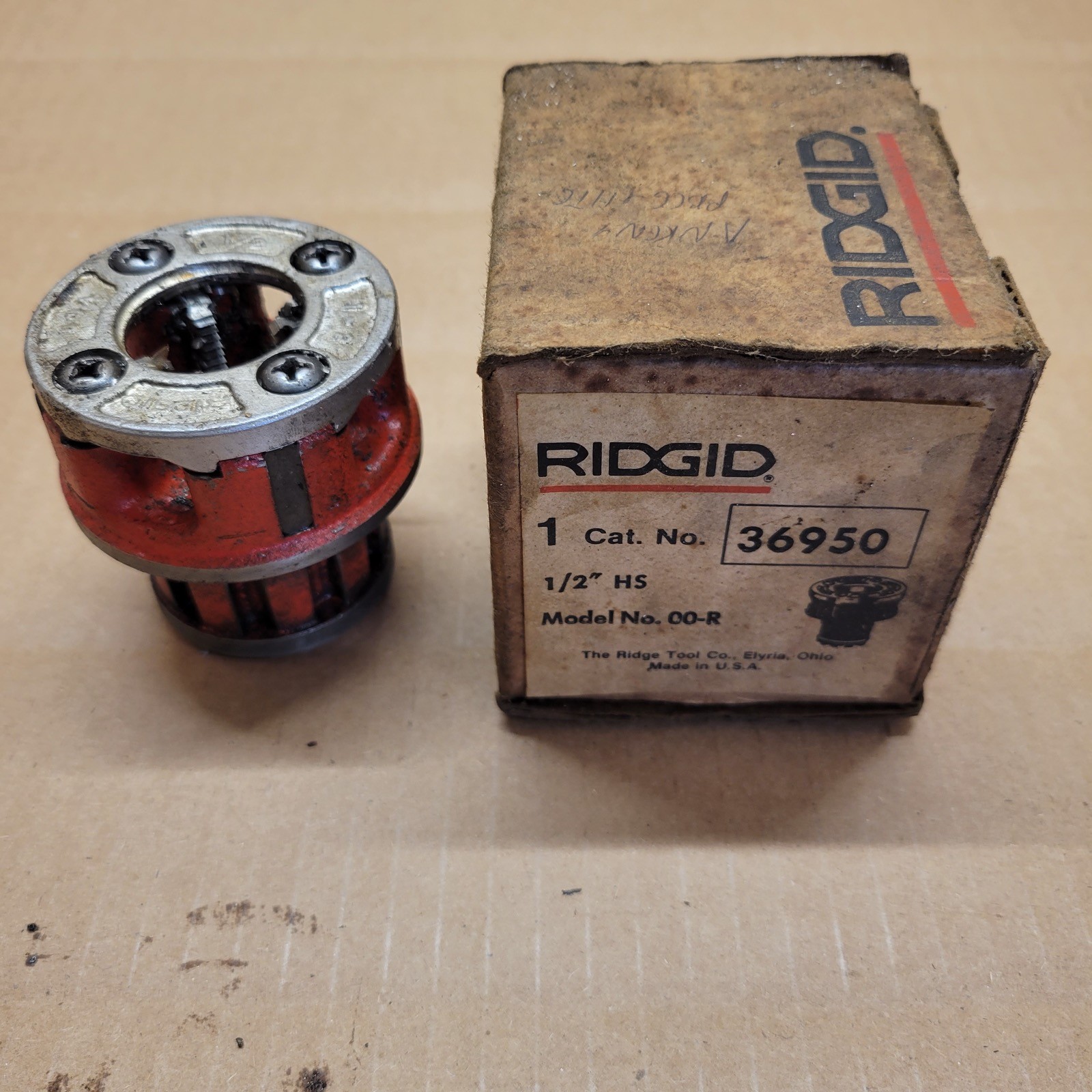 Ridgid 00-R 1/2” High Speed Die Head (36950) MADE IN USA
