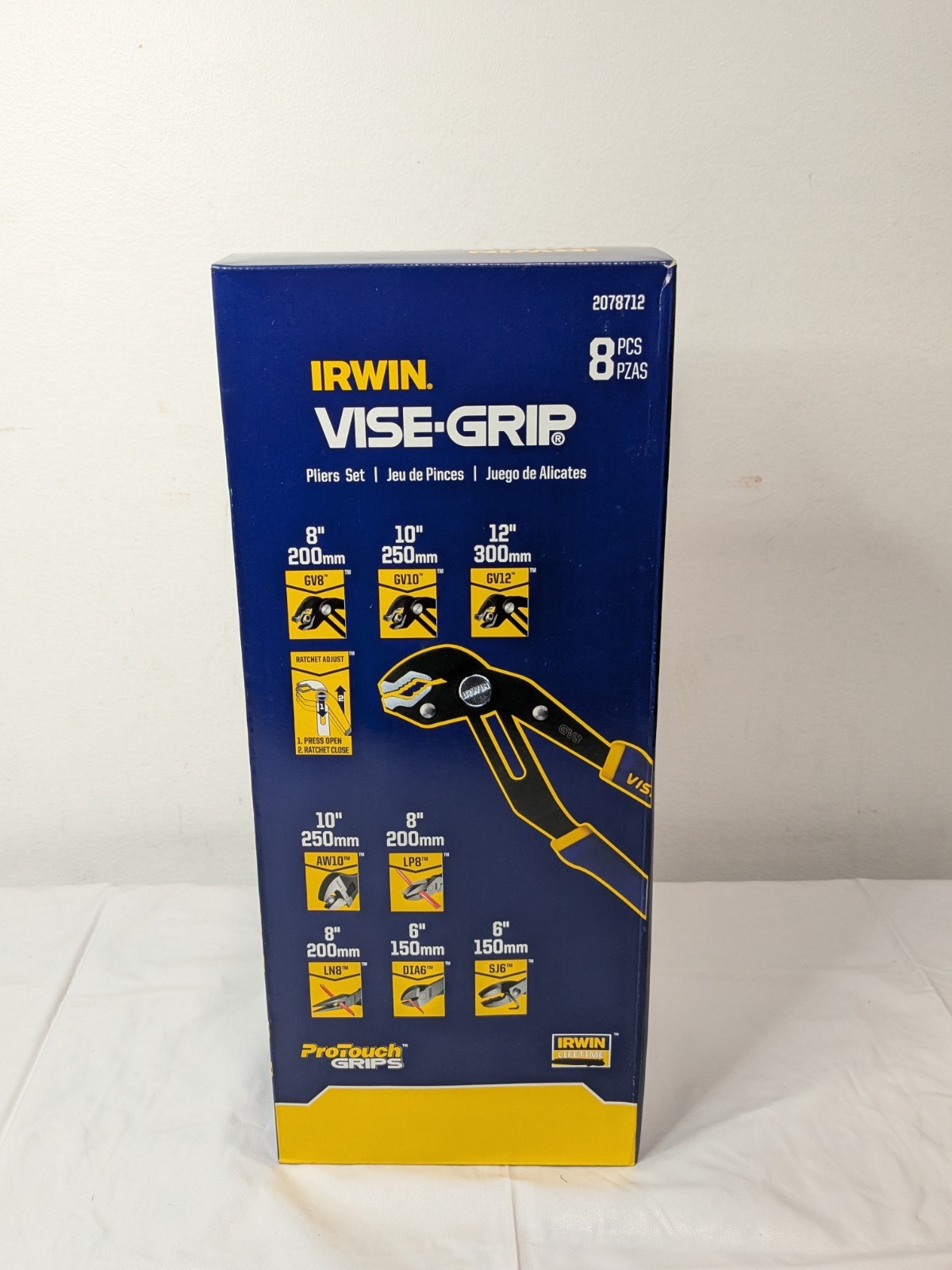 Irwin 8 Piece GrooveLock Vise Grip Plier Set 2078712