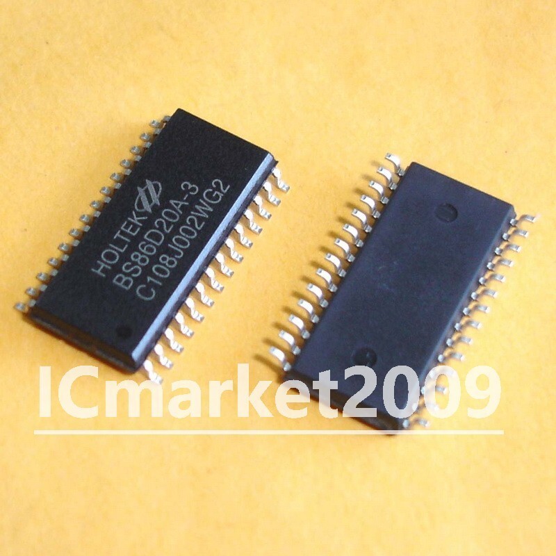 5 PCS BS86D20A-3 SOP-28 BS86D20 SMD Touch A/D Flash MCU with LED/LCD Driver Chip