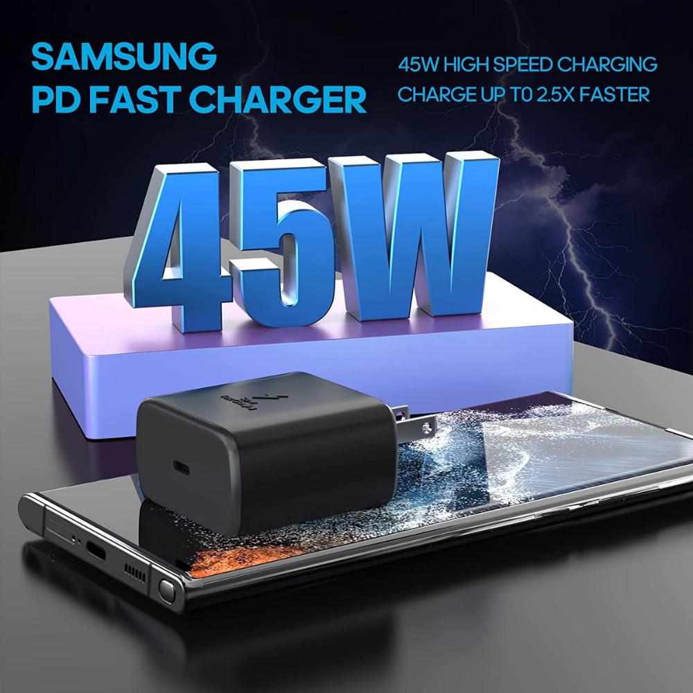 6FT Charger Cable Type c 45W PD Fast Wall Adapter For Samsung Galaxy S23 S22 20-