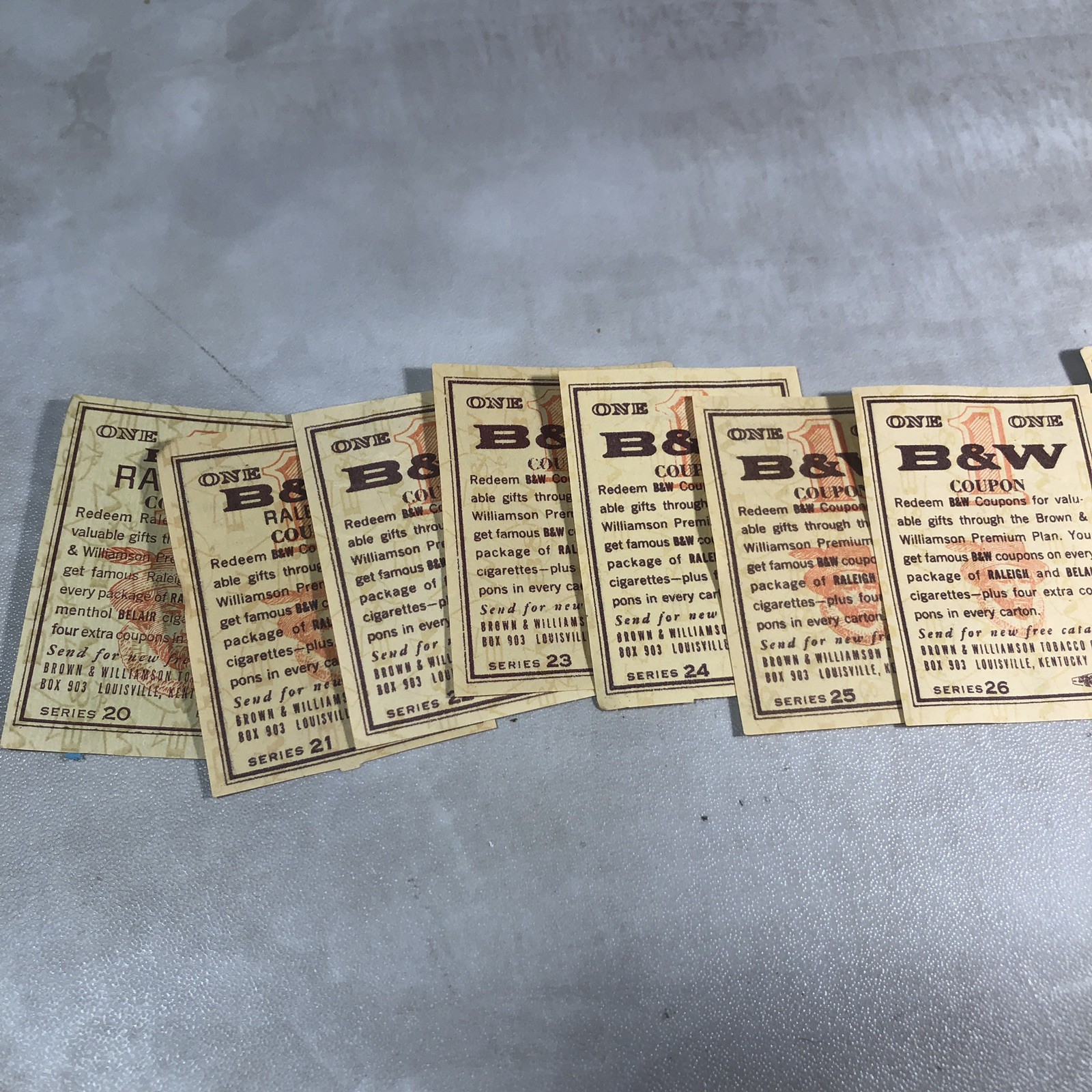 Raleigh Cigarettes B&W Vintage 1970’s Lot Of Approx 50-60 Series 20-26