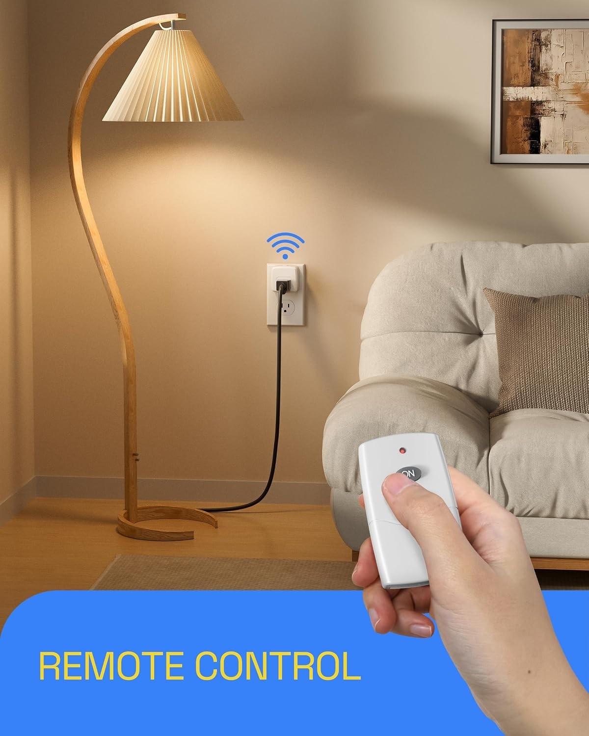 Compact Remote Control Outlet with 100FT Range - Effortless Appliance Management