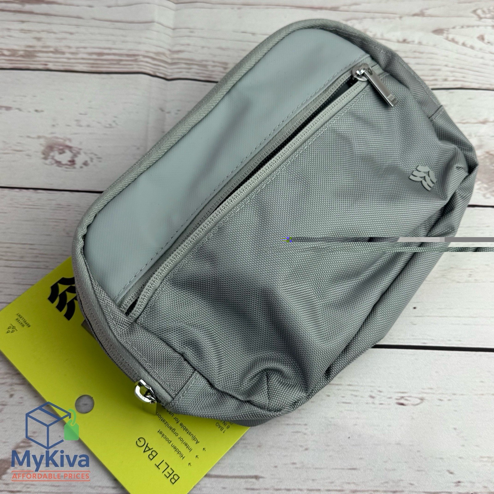 Belt Fanny Pack All In Motion Gray Adjustable Strap Recycled Polyester