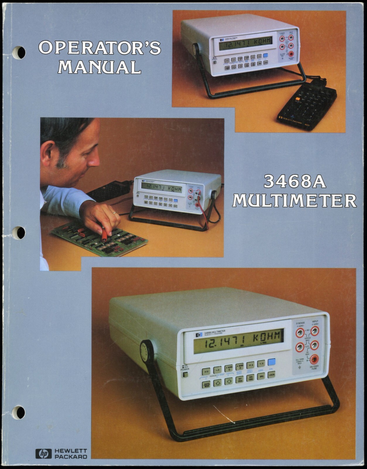 1982 HP HEWLETT PACKARD 348A MULTIMETER OPERATOR'S MANUAL