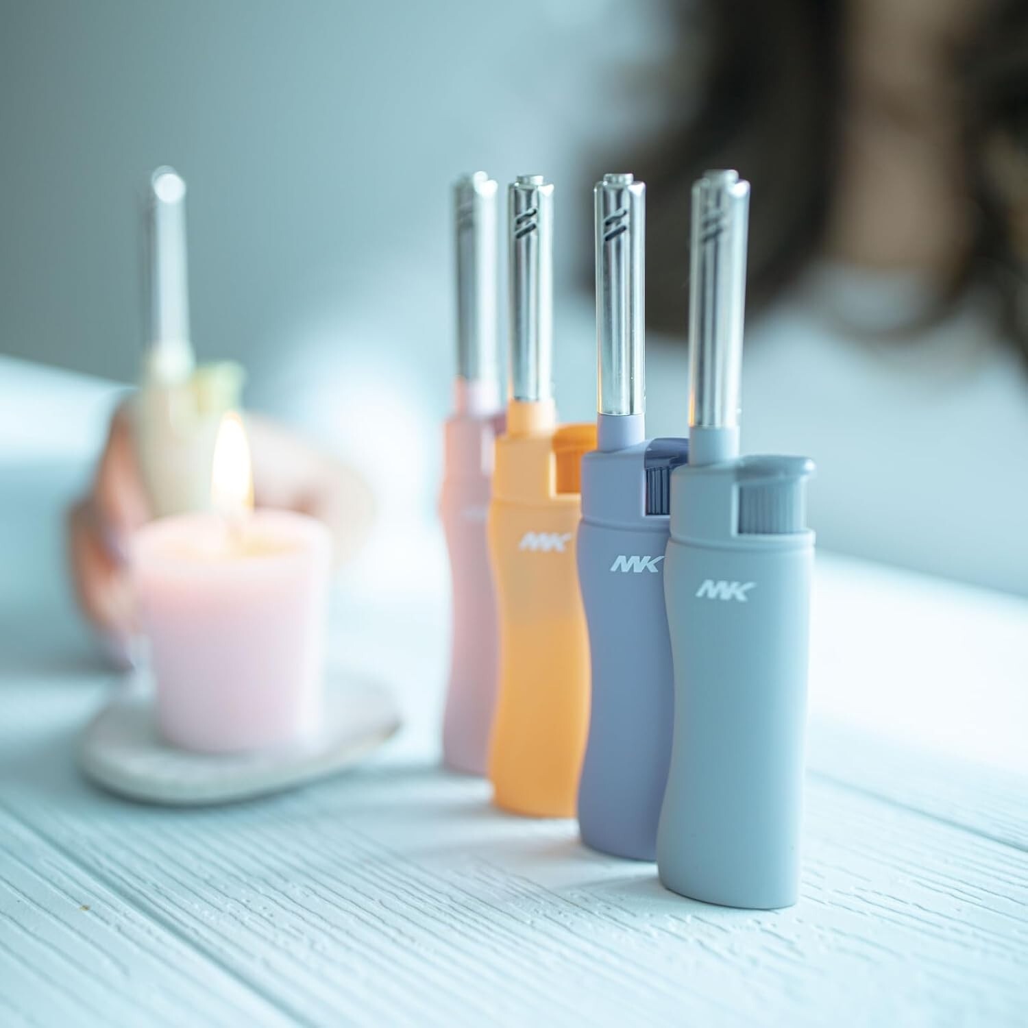 5-PACK MK Lighter Range Series, Pastel Set, Windproof (00897)