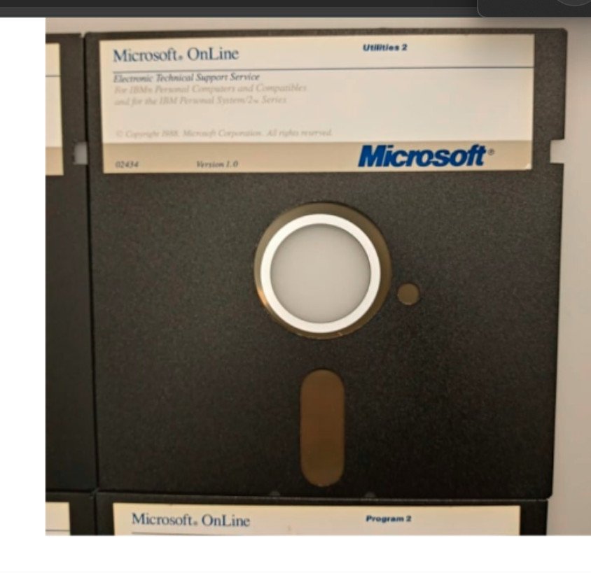 VTG MICROSOFT ONLINE V. 1.0 PROGRAM & UTILITIES INSTALL 5.25 FLOPPY COMPLETE SET