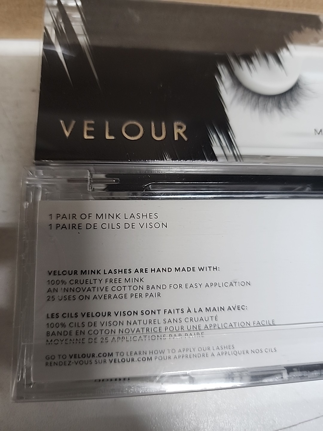 2 Pair New Velour Reusable Mink Eyelashes 25 Uses Lash Next Door Cruelty Free