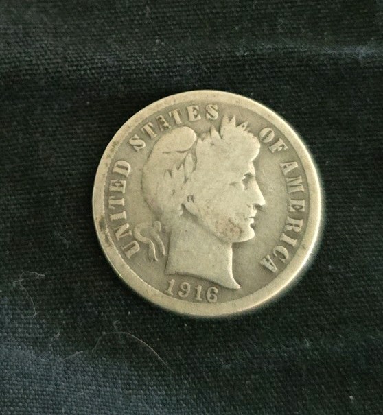 1916-S Barber Dime Choice Very Fine VF+ Coin