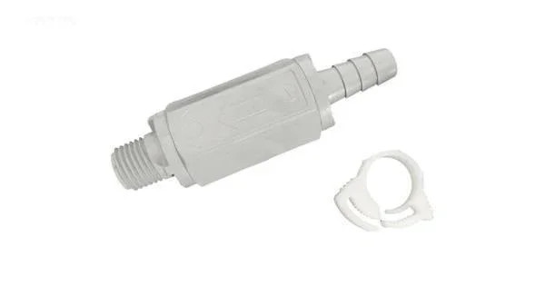 Check Valve, PVC, 3/8" barb x 1/4" NPT