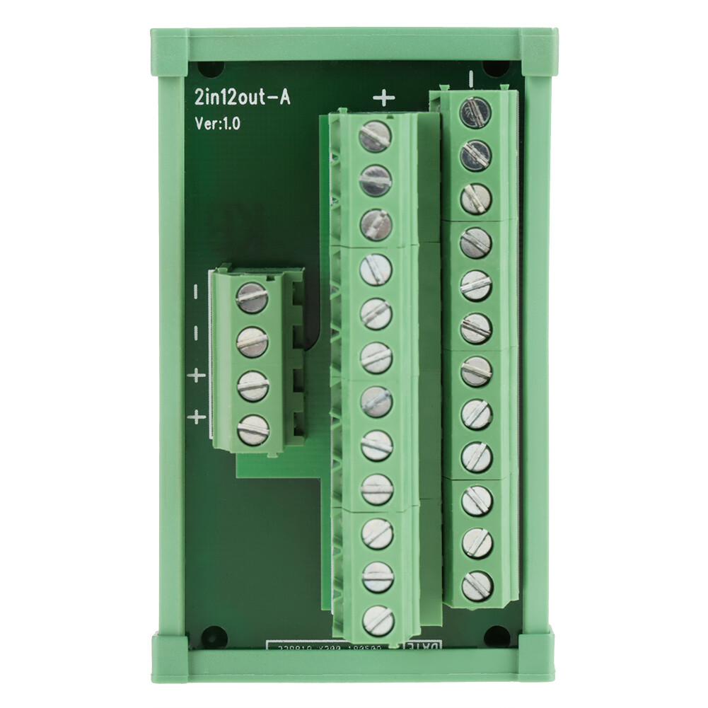 12 Position Power Distribution DIN Rail Mount Interface Module Boards