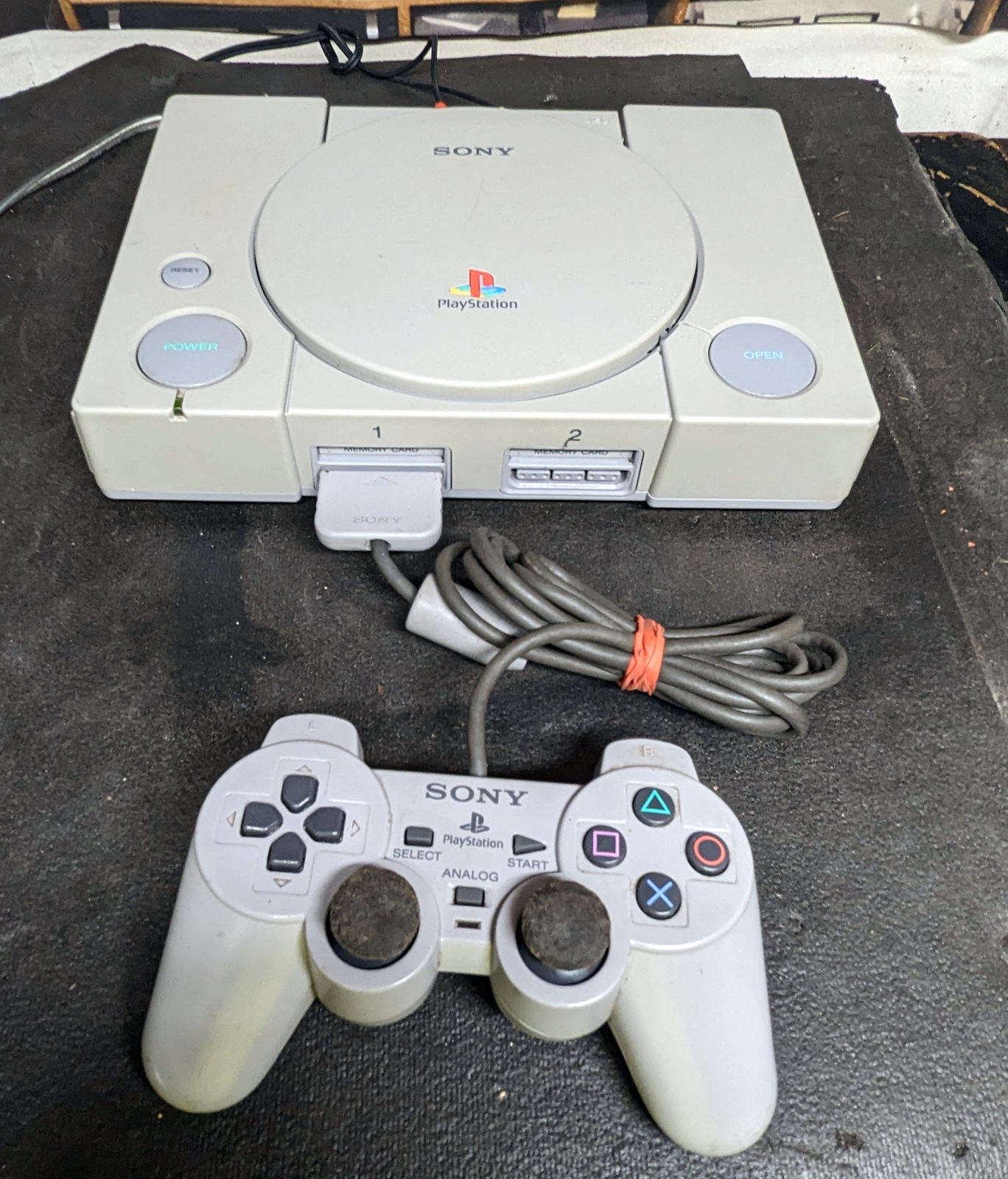 Sony Playstation SCPH-5501 with controller setup for audiophile CD player use.
