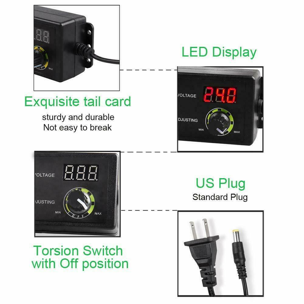 72W Power Supply DC 3V~24V Adjustable Variable Universal Switching AC/DC Adapter