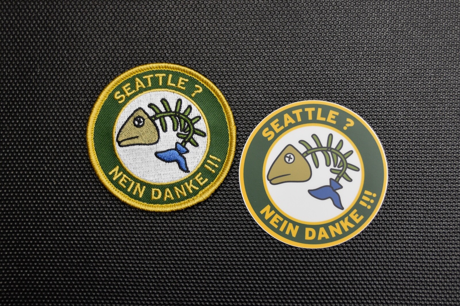 Seattle Nein Danke Patch & Sticker Set Portland Timbers PTFC RCTID PDX Iron-On