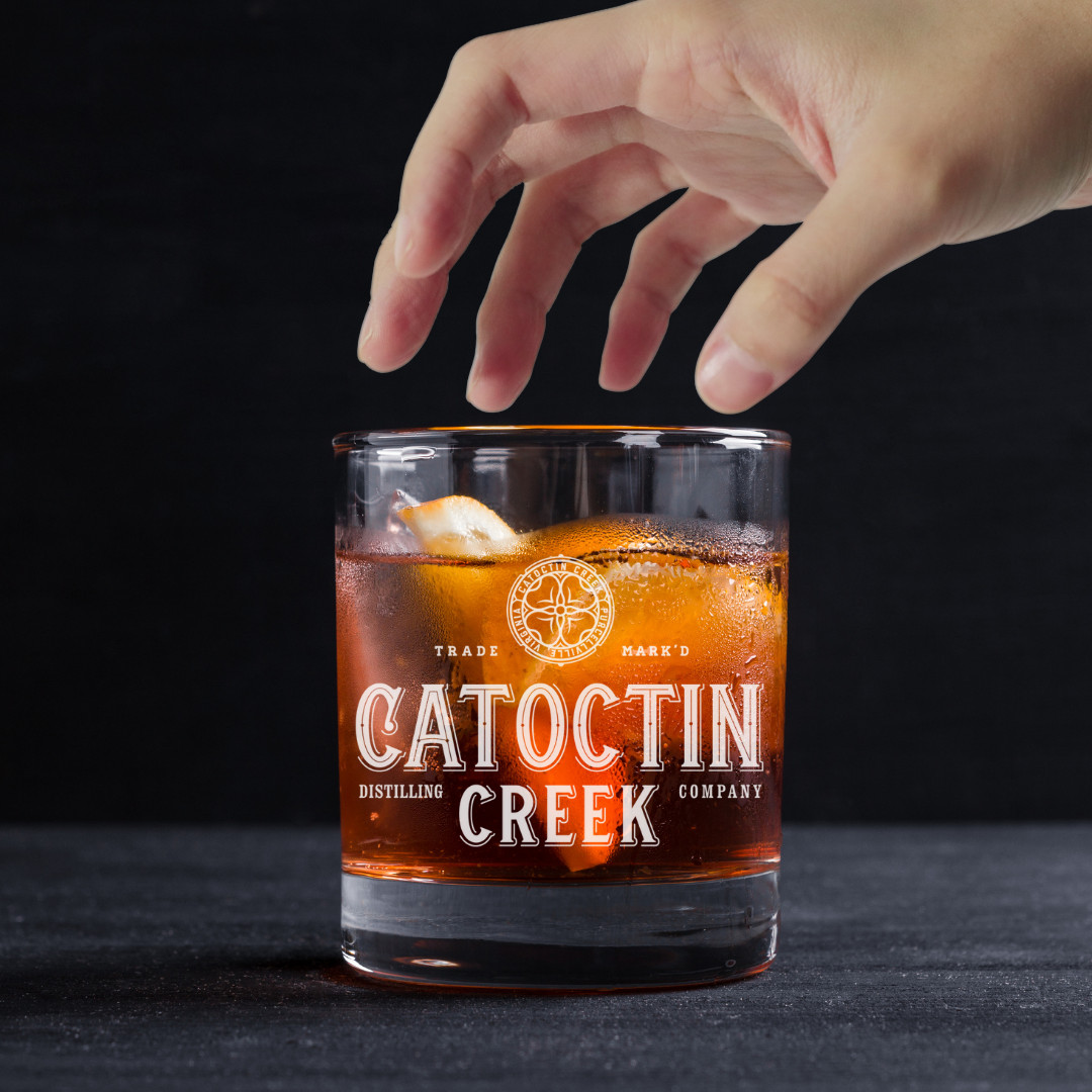 Custom Engraved Catoctin Creek Whiskey Glass – 11 oz Standard Rocks Glass