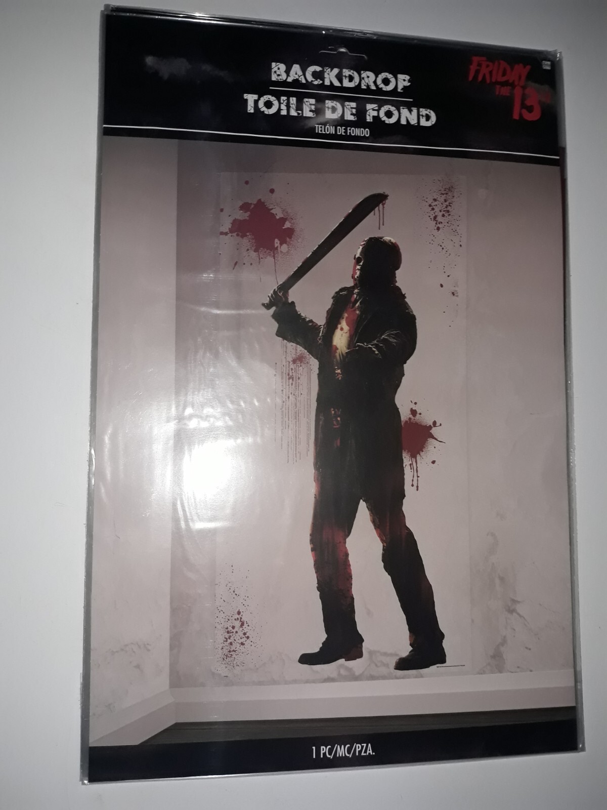 JASON VOORHEES Friday the 13th Scene Setter Party Backdrop Wall Horror Movie NEW
